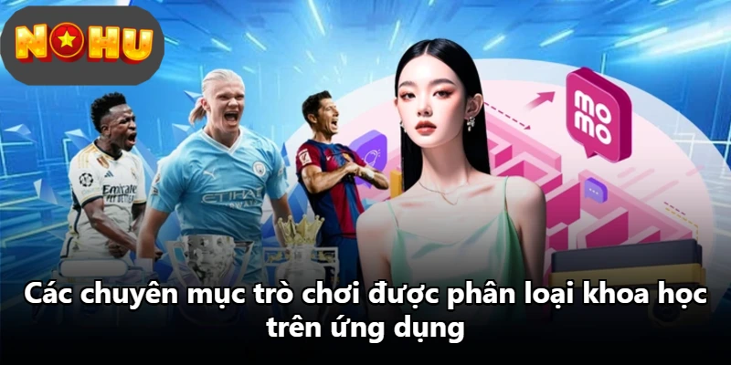 Các chuyên mục trò chơi được phân loại khoa học trên ứng dụng
