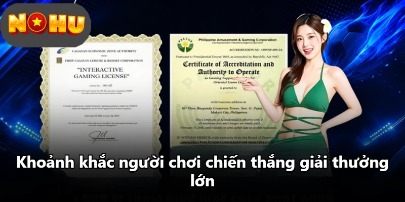 Khoảnh khắc người chơi chiến thắng giải thưởng lớn
